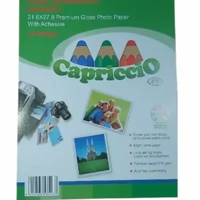 PAPEL FOTOGRAFICO AUTOADHESIVO 20 HJS 215 GRS