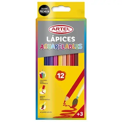 LAPIZ ACUARELABLE 12 COLOR ARTEL