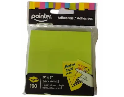 NOTA ADHESIVA 76X76 100 NEON POINTER