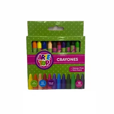 LAPIZ CERA ARTE TOP DELGADO 12 COLORES