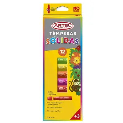 TEMPERA SOLIDA ARTEL 12 COLORES
