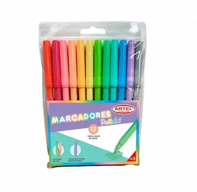 LAPIZ SCRIPTO PASTEL ARTEL 12 COLORES