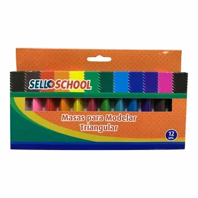 PLASTICINA ADIOFICE TRIANGULAR 12 COLOR