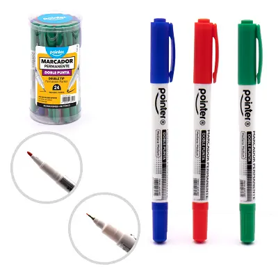 MARCADOR DOBLE PUNTA COLOR POINTER
