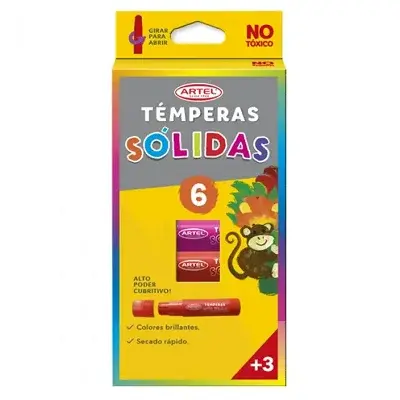 TEMPERA SOLIDA ARTEL 6 COLORES