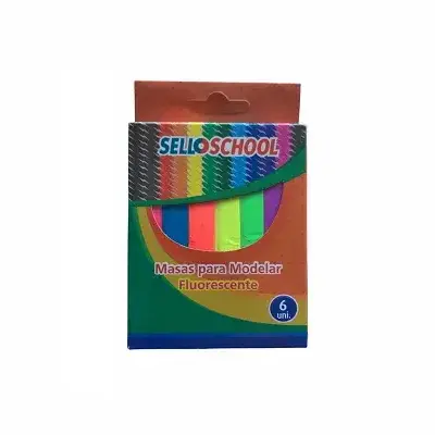 PLASTICINA ADIOFICE REDONDA FLUOR 6 COLORES