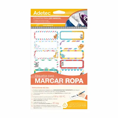 ETIQUETA ADHESIVA MARCA ROPA INFANTIL 63X25 MM