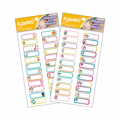 ETIQUETA ADHESIVA MARCA UTILES NIÑA 44X13 MM