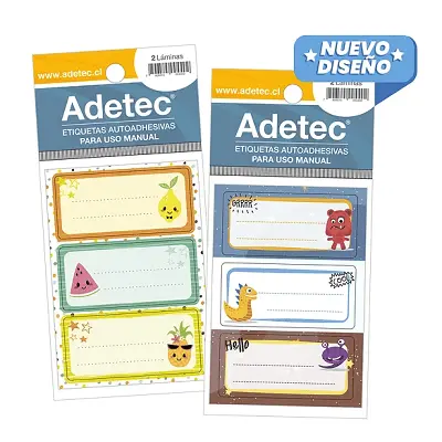ETIQUETA ESCOLAR DISEÑO INFANTIL 35X70 MM