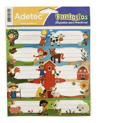 ETIQUETA ESCOLAR DISEÑO FANTASIA NIÑA 21X16 CM