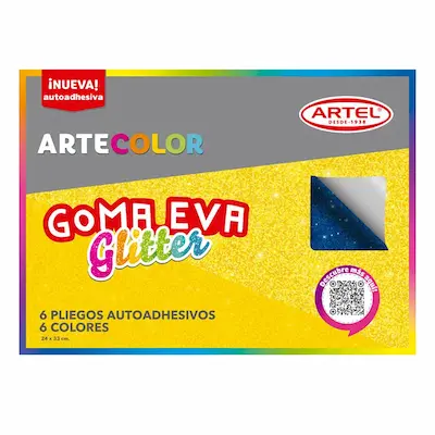 BLOCK ARTEL GOMA EVA GLITTER C/ADHESIVO