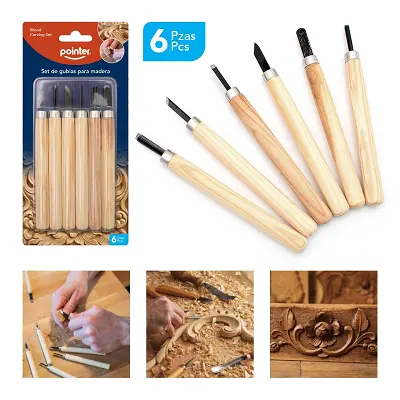 GUBIA PARA MADERA POINTER 6 UNID