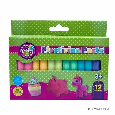 PLASTICINA ARTE TOP PASTEL 12 COL