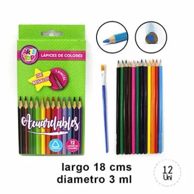 LAPIZ ACUARELABLE ARTE TOP 12 COL.