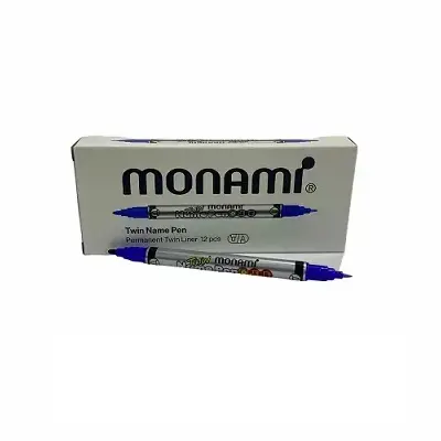 MARCADOR DOBLE PUNTA MONAMI AZUL