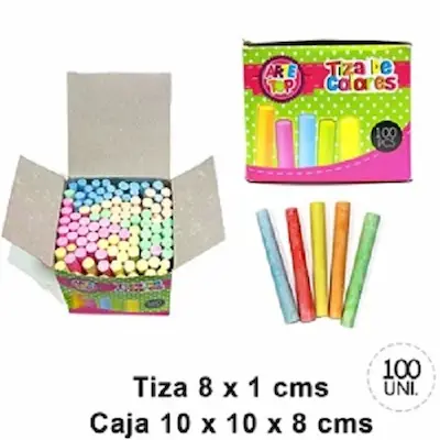 TIZA COLOR ARTE TOP 100 UNID