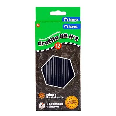 LAPIZ GRAFITO TORRE HEXAGONAL N°2