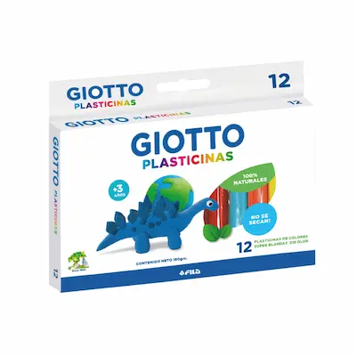PLASTICINA GIOTTO 12 COLORES