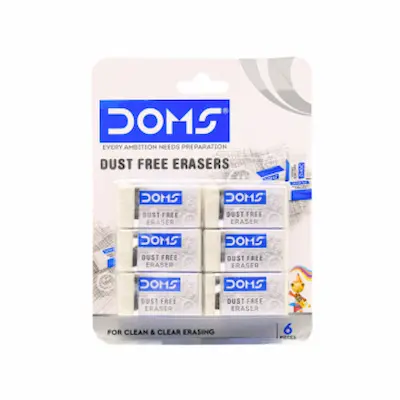 GOMA PLASTICA DOMS MINI BLISTER 6 UNID