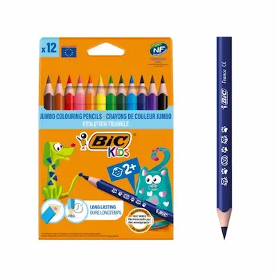 LAPIZ COLOR BIC JUMBO 12 CORTO KIDS