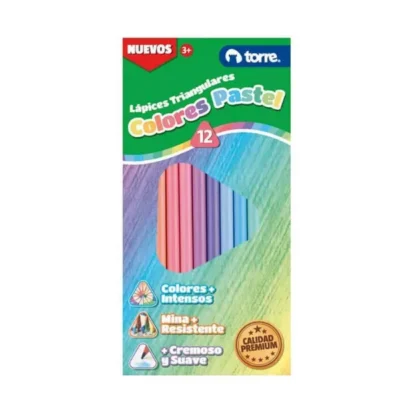 LAPIZ COLOR TORRE PASTEL 12 UNID.