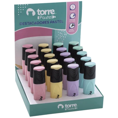 DESTACADOR PASTEL TORRE COLORES
